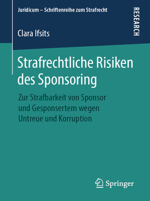 cover image of Strafrechtliche Risiken des Sponsoring